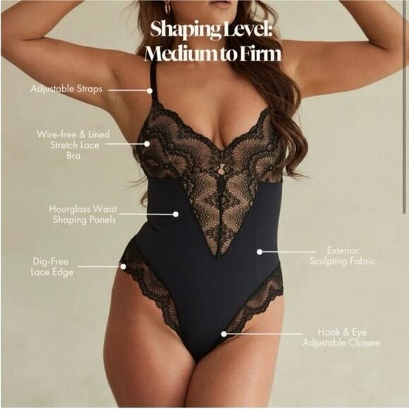 NWT PINSY Sculpting Lace Shapesuit Shapewear 1X #7 - Picture 2 of 6